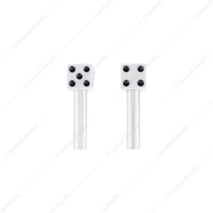 Dice Door Lock Knobs - White (2Pc/Set)