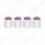 Chrome Round Valve Caps With Purple Crystal (4-Pack)