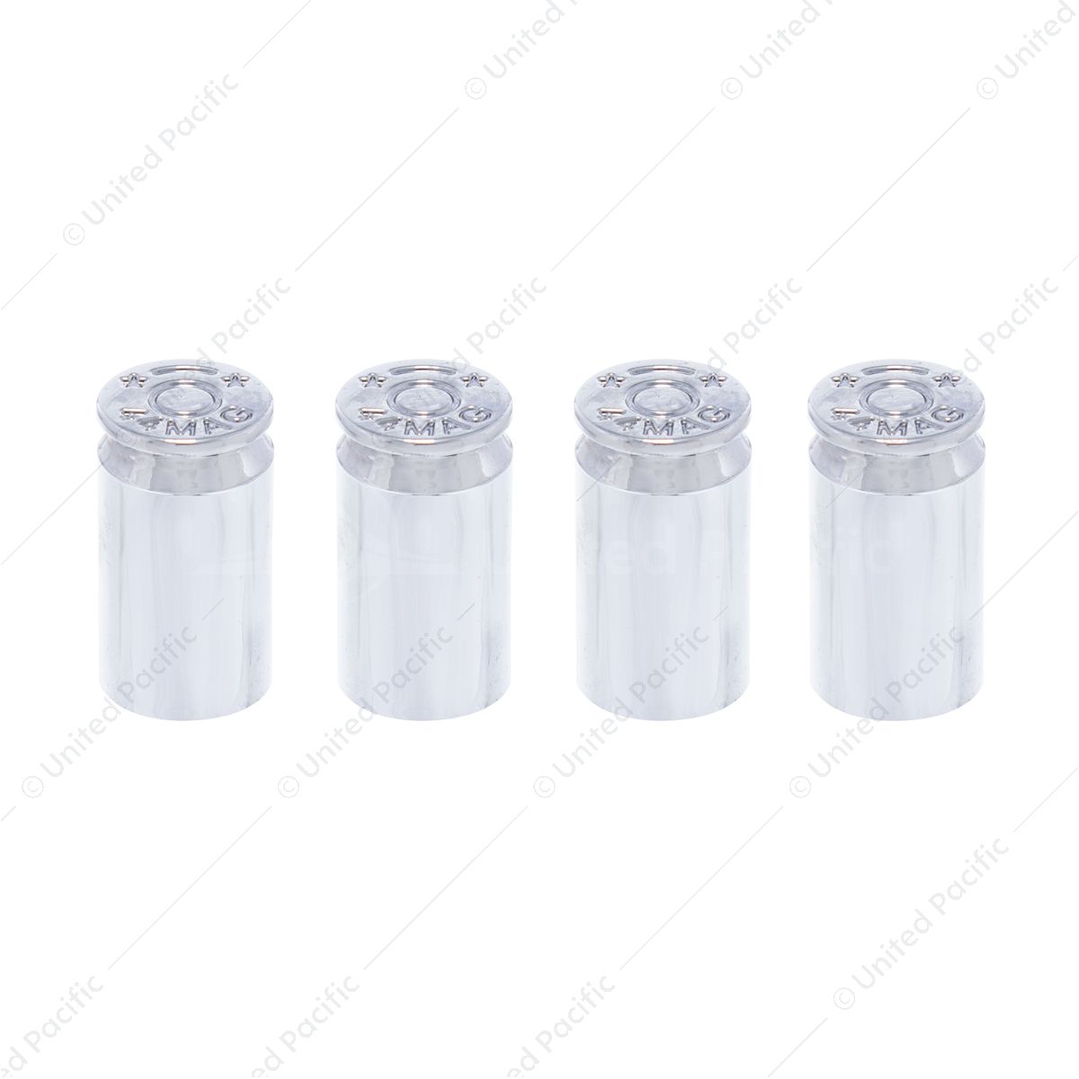 Chrome Bullet Casing Valve Caps (4-Pack)
