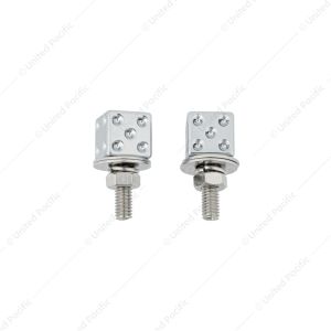 Chrome Dice License Plate Fastener (2-Pack)