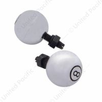 Chrome Large "8" Ball License Plate Fastener (2-Pack)