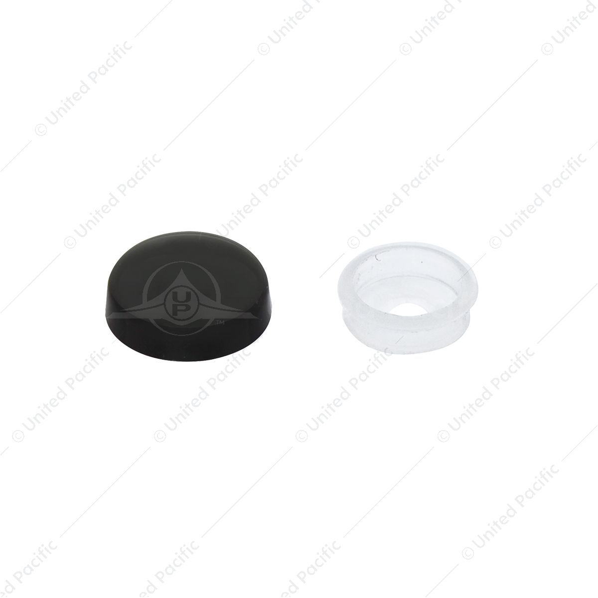 Black Plastic Snap-On Cap For #6 And #8 Screw (Bulk)