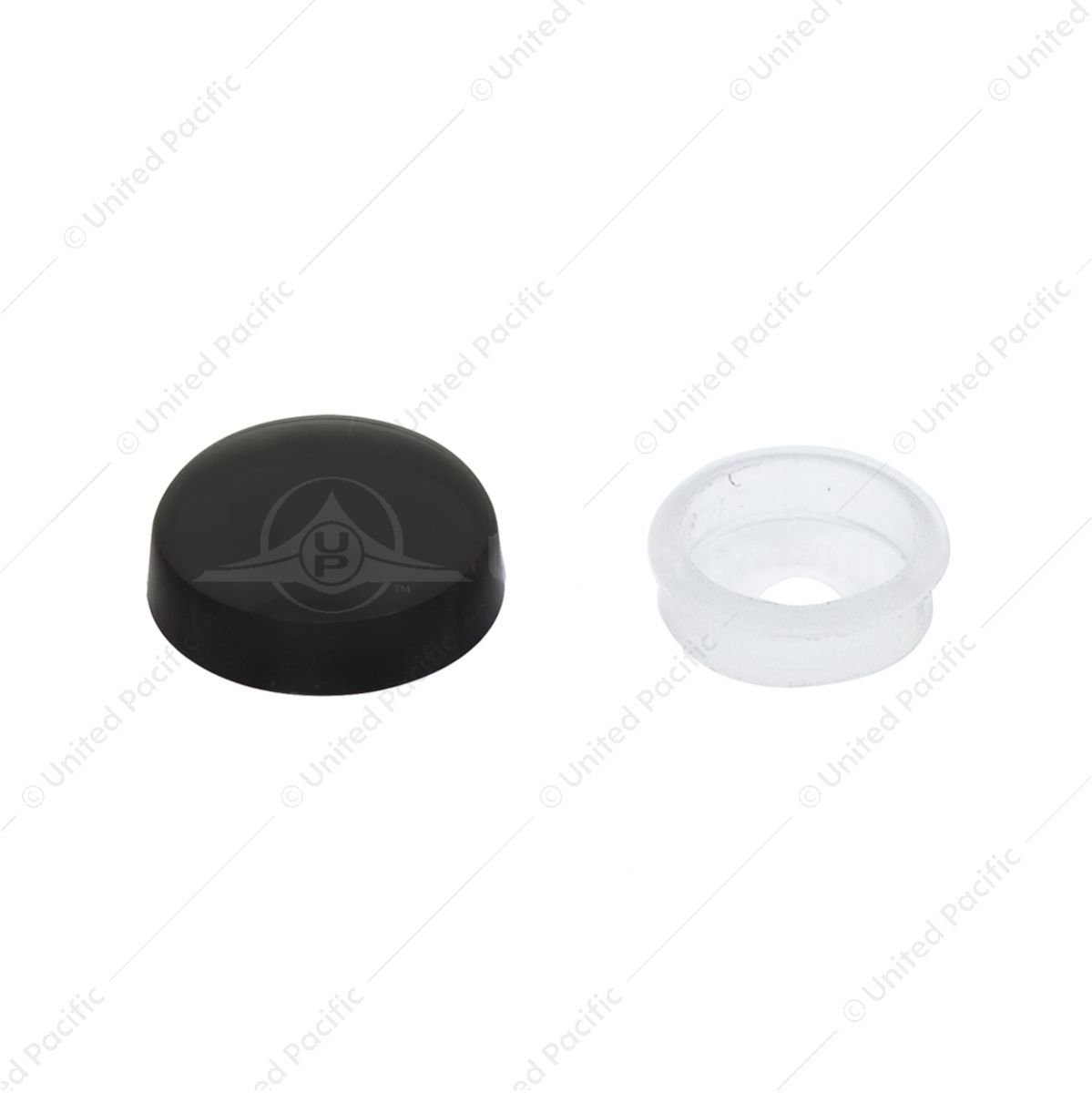 Black Plastic Snap-On Cap For #10 And #12 Screw (Bulk)