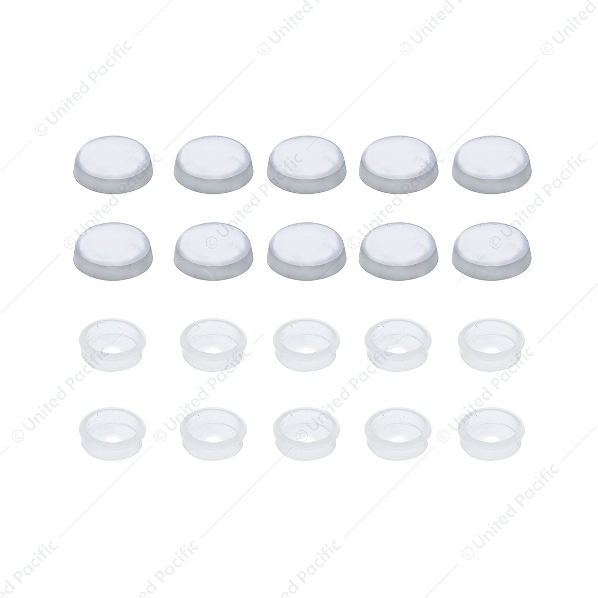 Chrome Plastic Snap-On Screw Cover For #10 And #12 Screws (10-Pack)