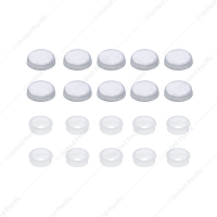 Chrome Plastic Snap-On Screw Cover For #10 And #12 Screws (10-Pack)