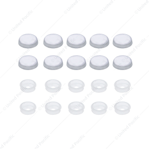 Chrome Plastic Snap-On Screw Cover For #10 And #12 Screws