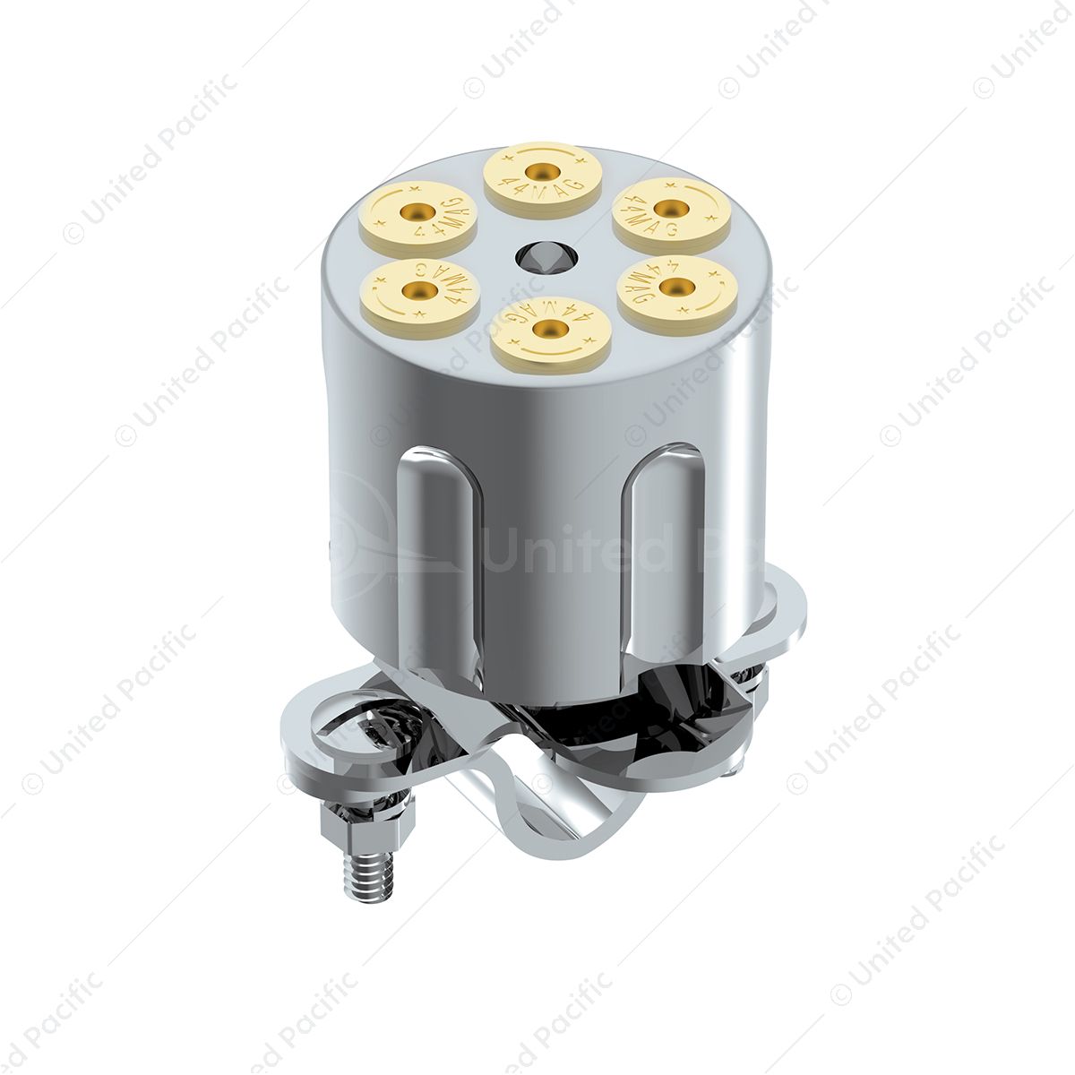 Chrome Aluminum Gun Cylinder Steering Wheel Spinner