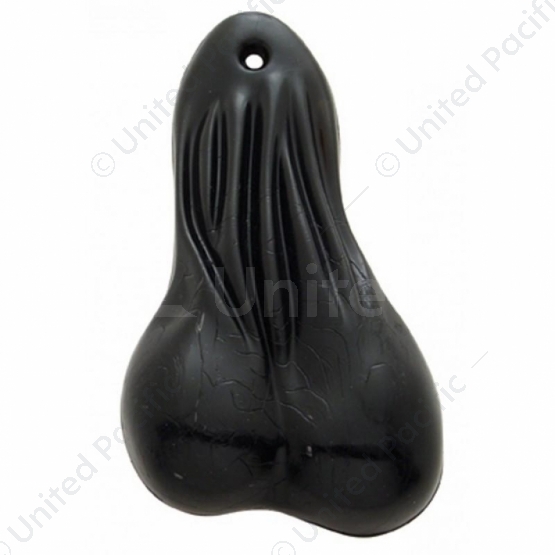 8-1/4" Tall Large Low-Hanging Rubber Balls - Black