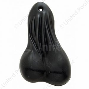 8-1/4" Tall Large Low-Hanging Rubber Balls - Black