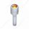 Chrome Door Lock Knob With 9/16" Amber Crystal (2-Pack)