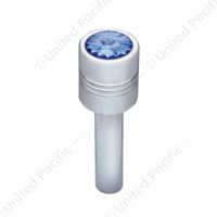 Chrome Door Lock Knob With 9/16" Blue Crystal (2-Pack)