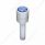 Chrome Door Lock Knob With 9/16" Blue Crystal (2-Pack)