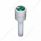 Chrome Door Lock Knob With 9/16" Green Crystal (2-Pack)