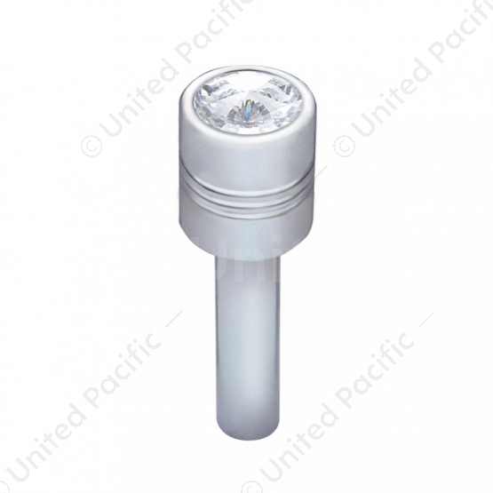 Chrome Door Lock Knob With 9/16" Clear Crystal (2-Pack)