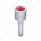 Chrome Door Lock Knob With 9/16" Red Crystal (2-Pack)