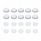 Chrome Plastic Snap-On Screw Covers For 1/4" Screw (10-Pack)