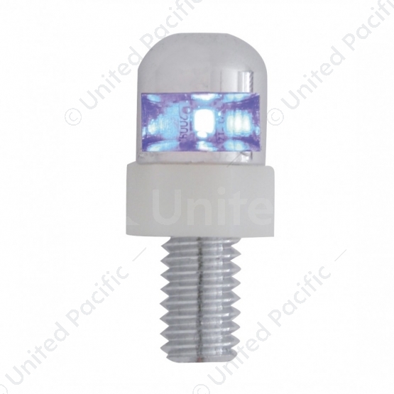 Single LED License Plate Fasteners - Blue LED (2-Pack)