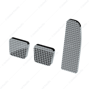 Chrome Billet Aluminum Diamond Pedal Set For 2008-2017 Freightliner Cascadia/Coronado/M3