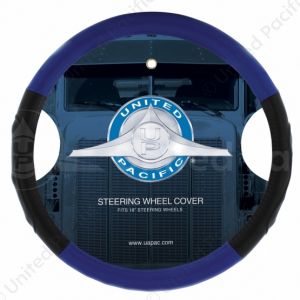18" Duo Tone Steering Wheel Cover - Black & Blue