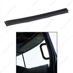 17" Driver Assist Grab Bar Cover - Black Engineered Leather