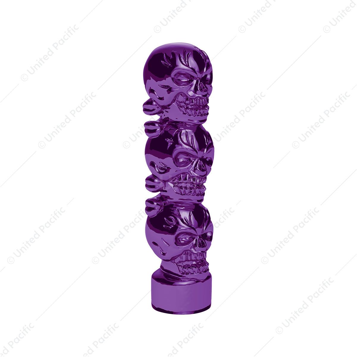 1/2"-13 Thread-On 3 Skull Candy Color Shift Knob-Candy Purple