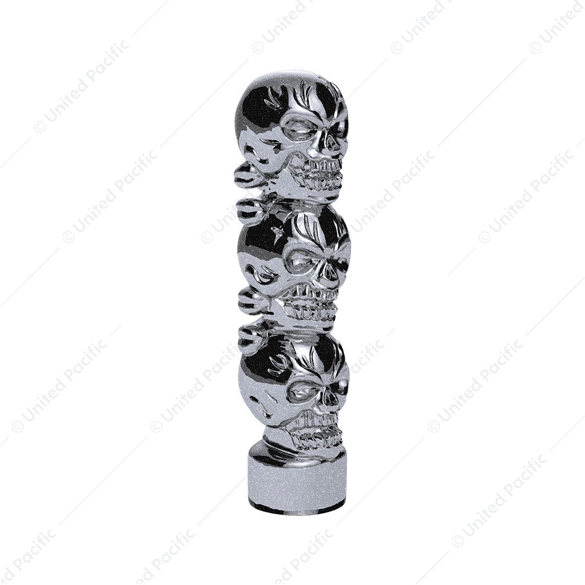 1/2"-13 Thread-On 3 Skull Candy Color Shift Knob-Liquid Silver