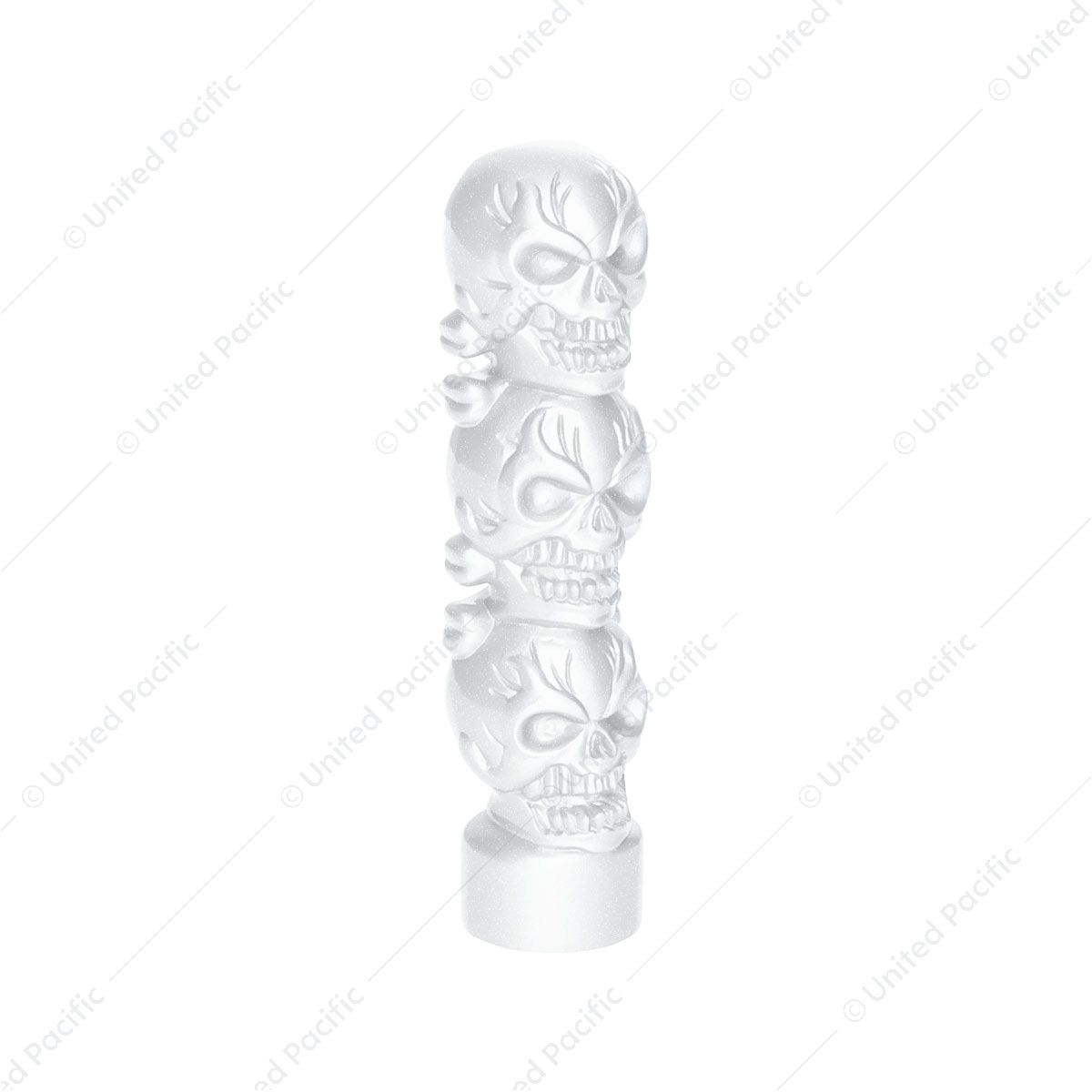 1/2"-13 Thread-On 3 Skull Candy Color Shift Knob-Pearl White