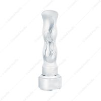 Thread-On Flame Gearshift Knob With Adapter For Eaton Fuller 9/10 Speed - Chrome