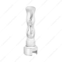 Thread-On Flame Gearshift Knob With Adapter For Eaton Fuller 13/15/18 Speed - Chrome
