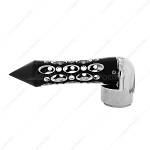 Thread-On Daytona Style Spike Gearshift Knob With 13/15/18 Speed Adapter - Black/Horizontal