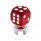 Red Dice Gearshift Knob With 13/15/18 Speed Adapter