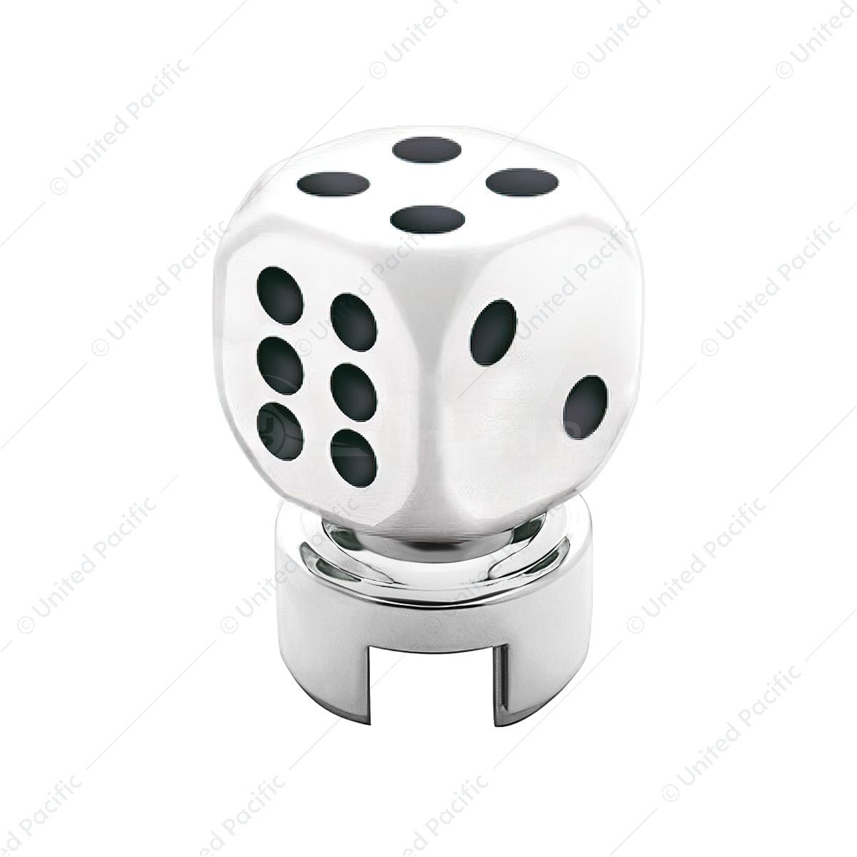 White Dice Gearshift Knob With 13/15/18 Speed Adapter