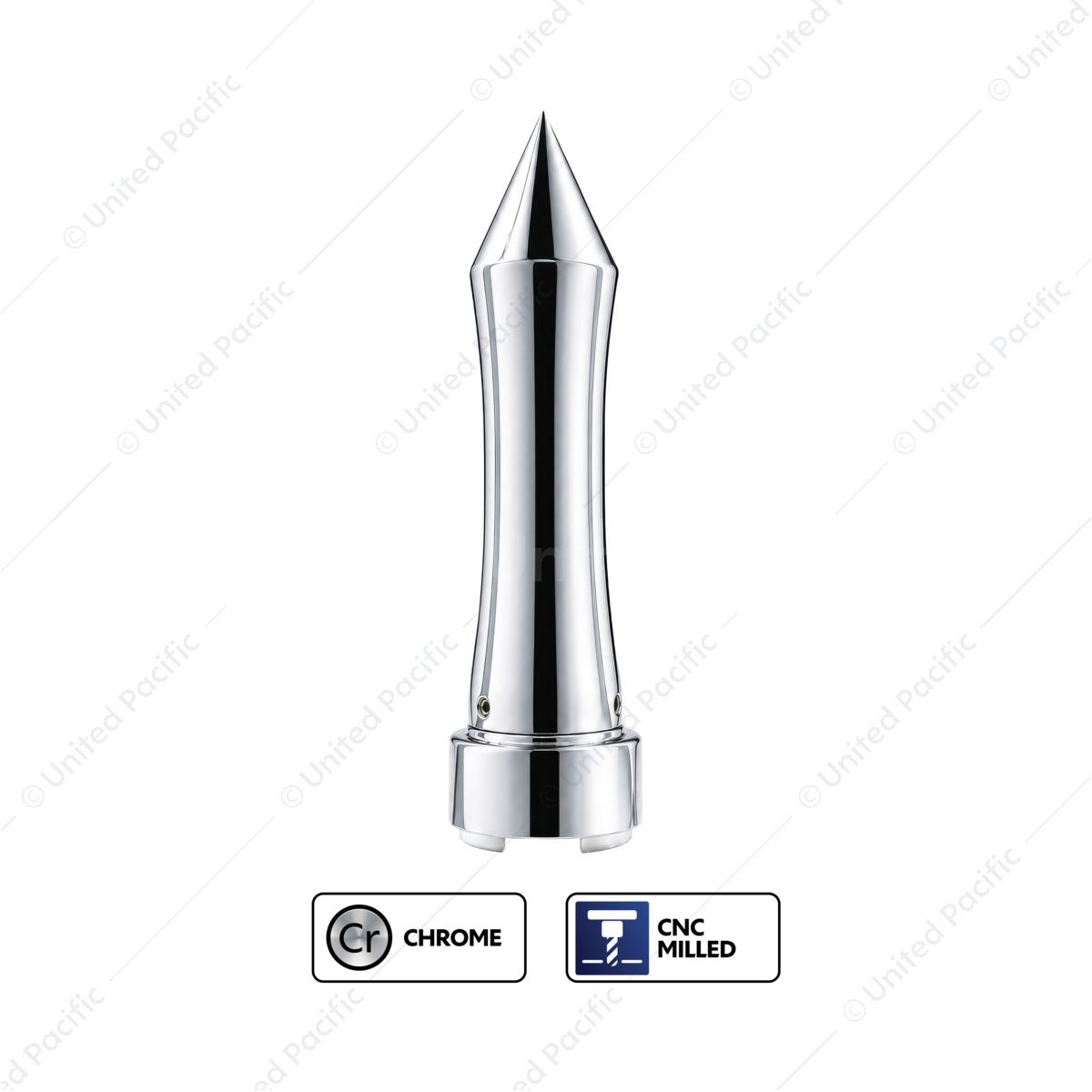 Talladega 13/15/18 Speed Spike Gearshift Knob - Chrome/Vertical