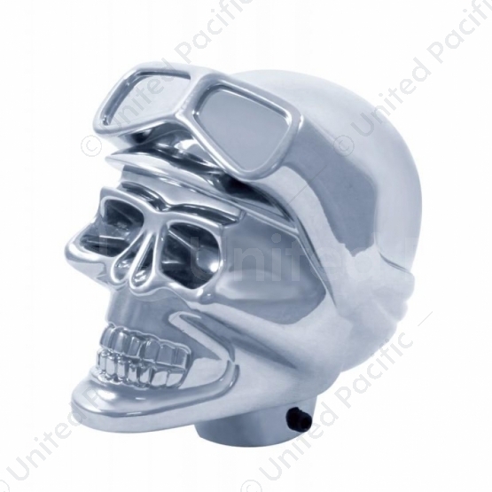 Skull Biker Gearshift Knob Only - Chrome (Bulk)