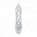 Daytona Style Spike Gearshift Knob With 5/16"-24 Adapter For Passenger Vehicle & Truck - Chrome