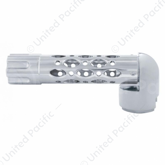 Austin Style Gun Cylinder Gearshift Knob With 13/15/18 Speed Adapter - Chrome/Horizontal