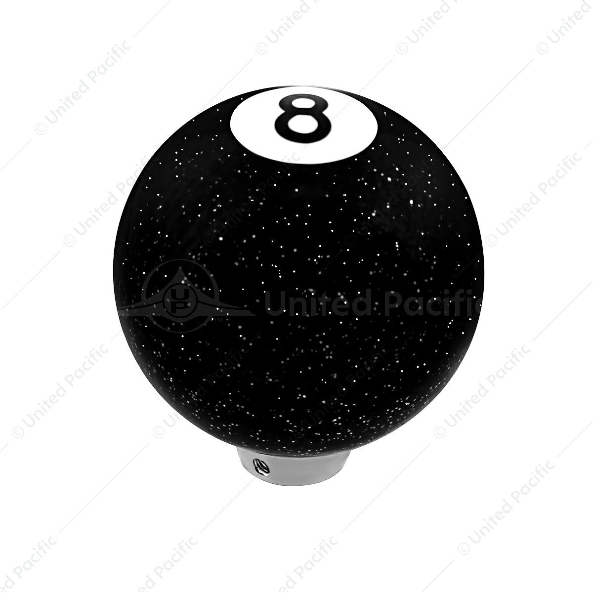 Number 8 Pool Ball Gearshift Knob - Gloss Black With Glitter