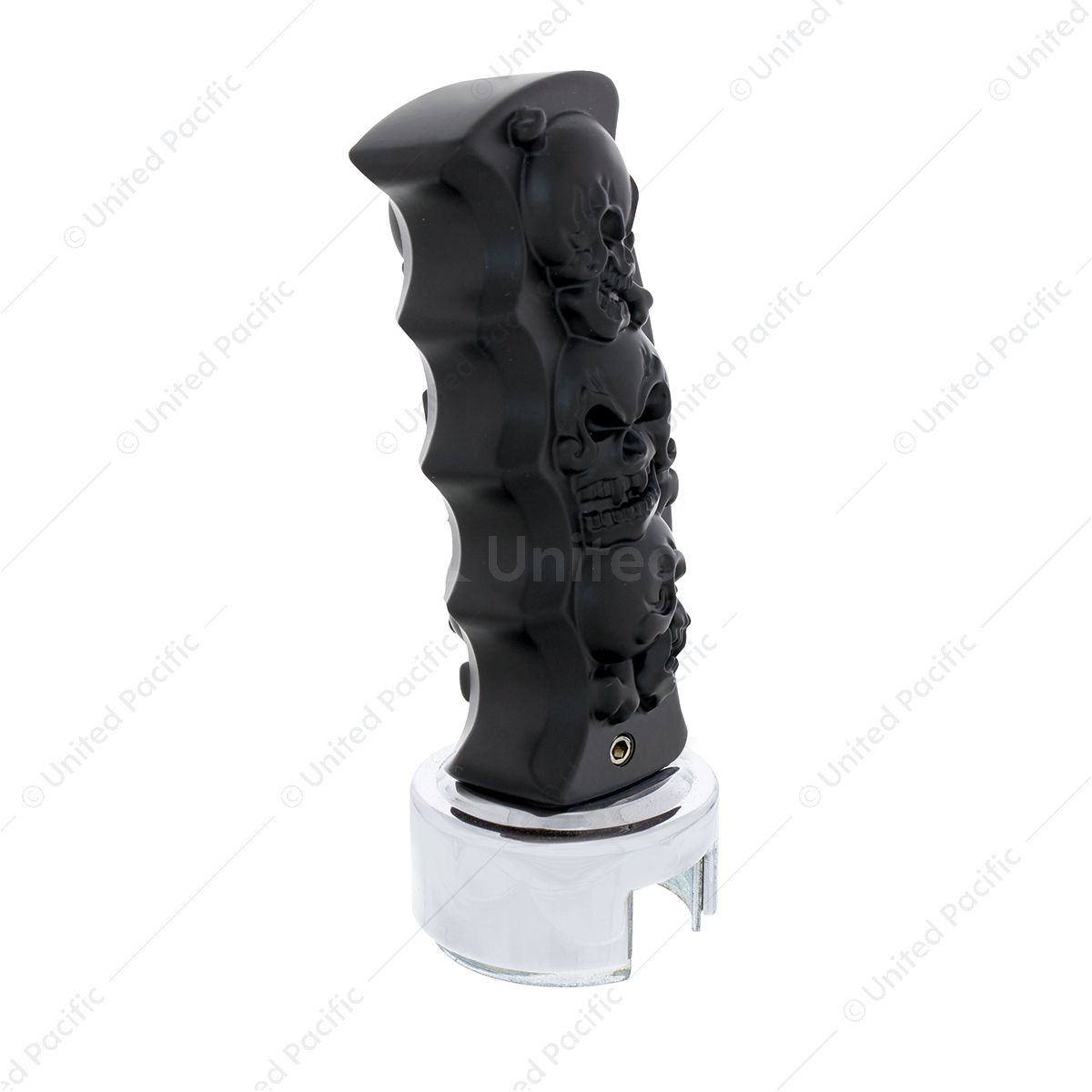 Skulls Pistol Grip Gearshift Knob With 13/15/18 Speed Adapter - Black
