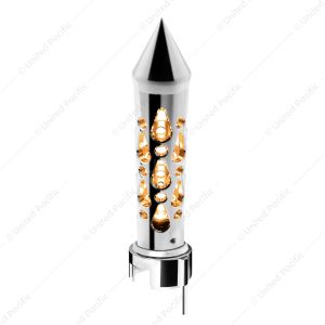 Brooklyn Spike Gearshift Knob With LED 13/15/18 Speed Adapter- Chrome