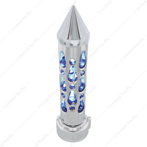 Brooklyn Style Spike Gearshift Knob With LED 9/10 Speed Adapter - Chrome