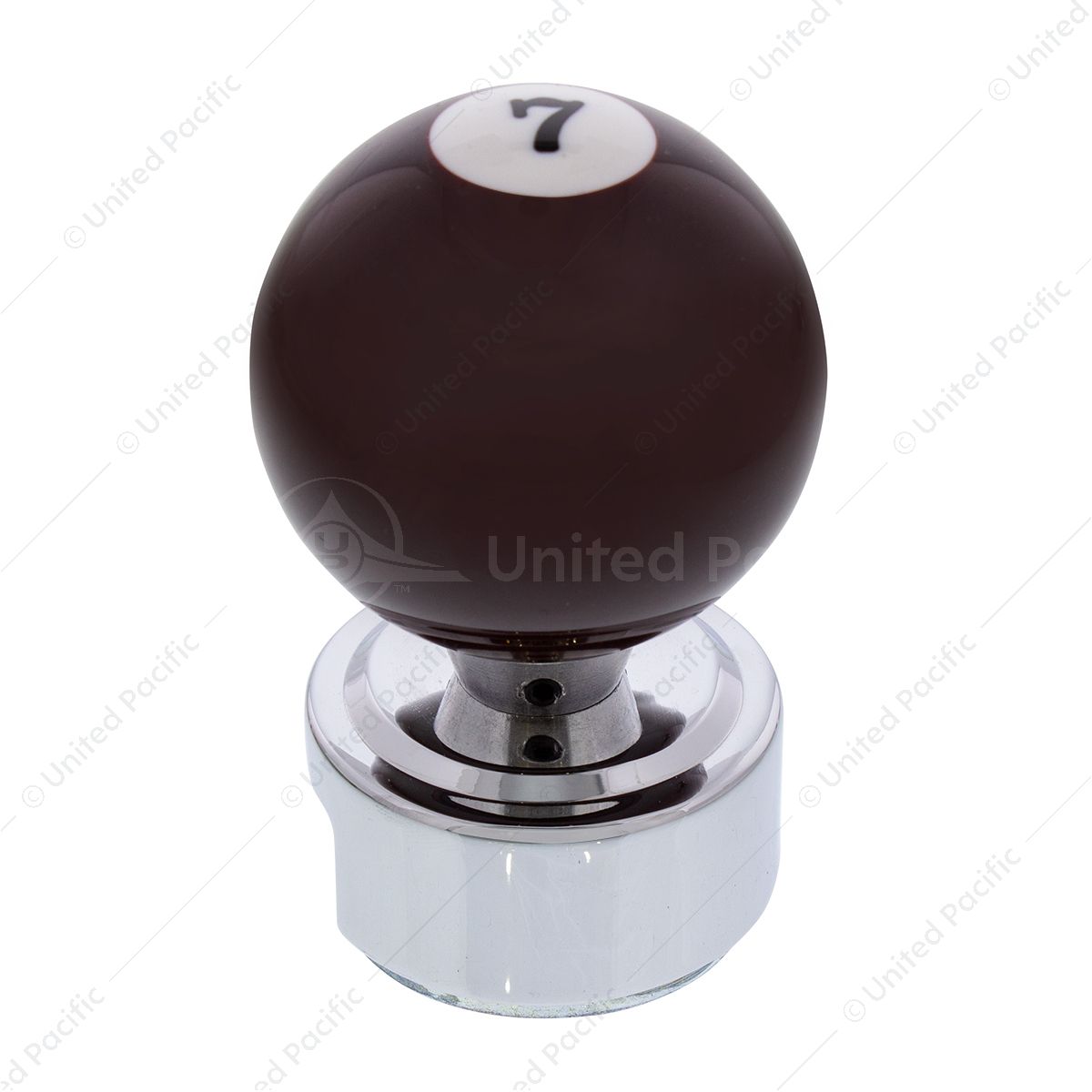 Number 7 Pool Ball Gearshift Knob For 13/15/18 Speed Eaton Style Shifters