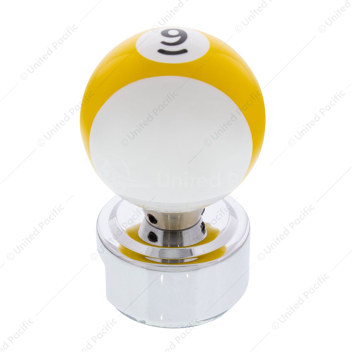 Number 9 Pool Ball Gearshift Knob For 13/15/18 Speed Eaton Style Shifters