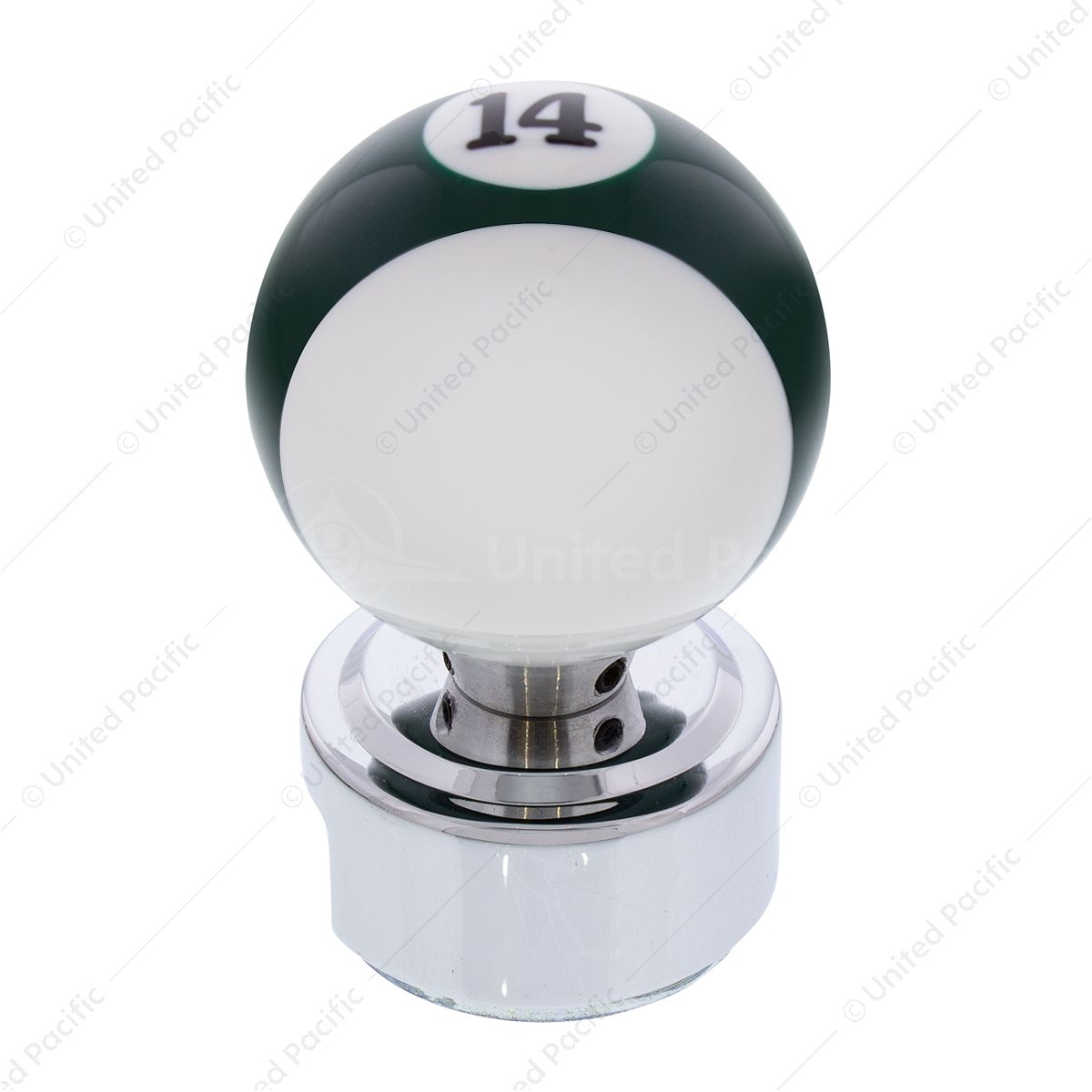 Number 14 Pool Ball Gearshift Knob For 13/15/18 Speed Eaton Style Shifters