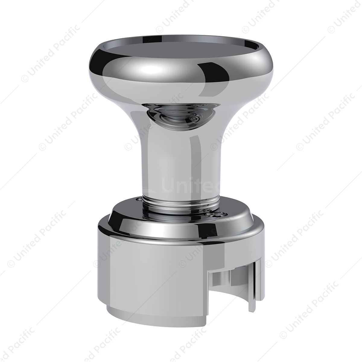 Thread-On Gearshift Knob & Adapter For Eaton Fuller Style 13/15/18 Shifter - Chrome