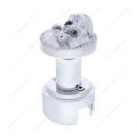 Skull Thread-On Gearshift Knob With 13/15/18 Speed Adapter - Chrome