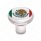 1/2"-13 Thread-On Gearshift Knob With Mexico Flag Sticker - Chrome