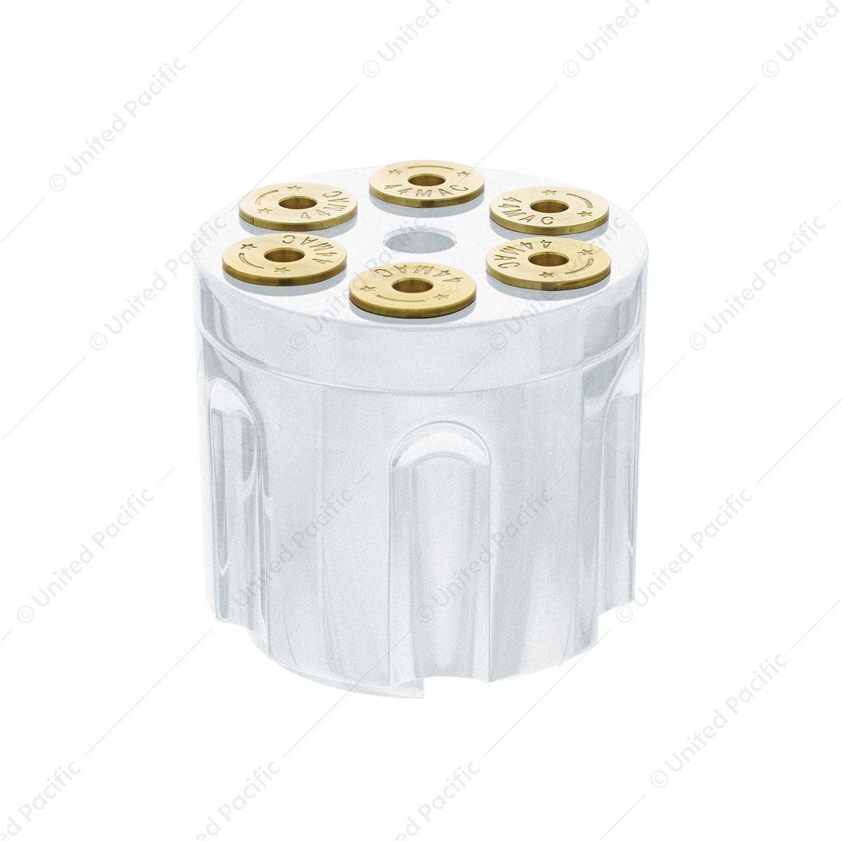 Gun Cylinder 13/15/18 Speed Gearshift Knob - Pearl White