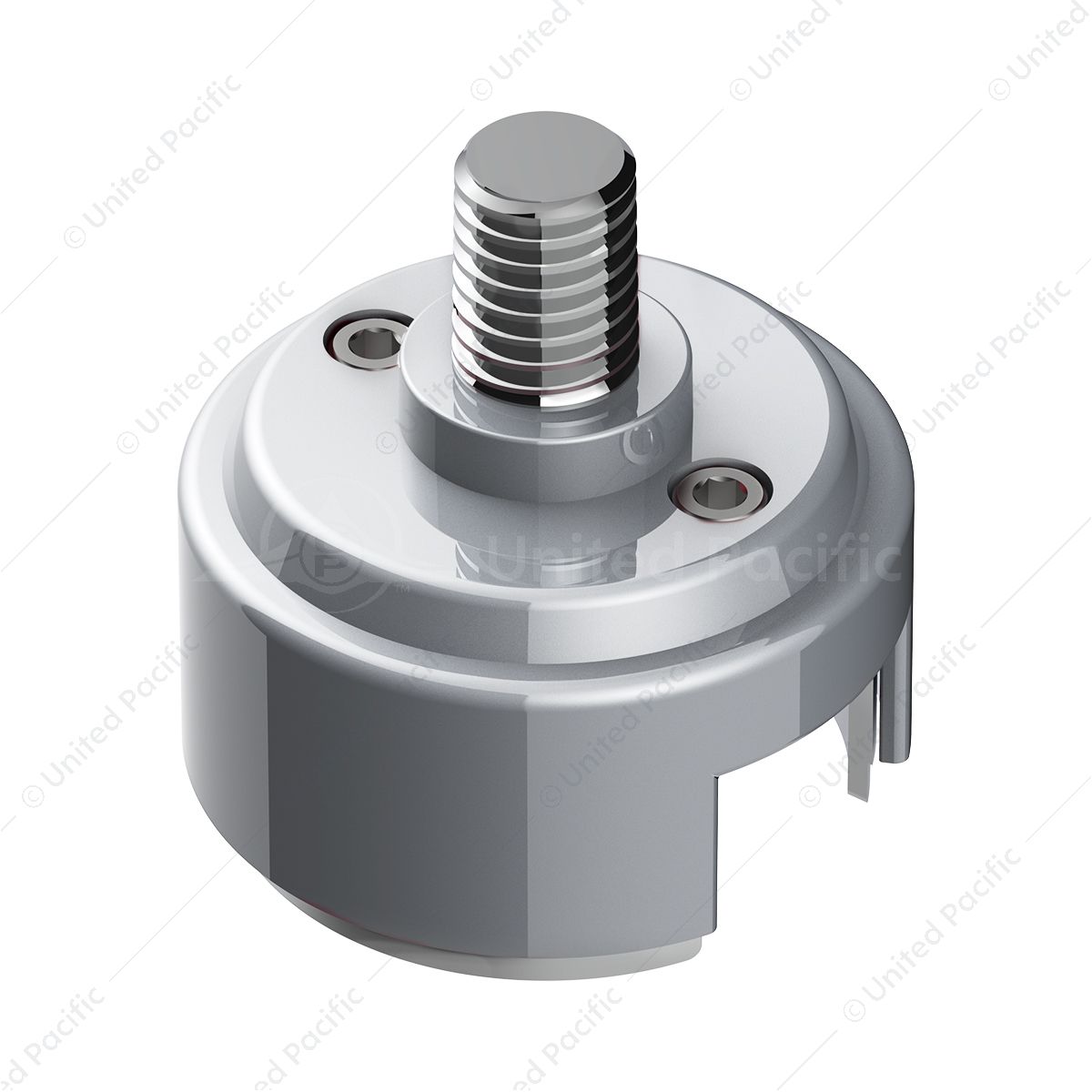 1/2"-13 Thread-On Shift Knob Mounting Adapter For Eaton Fuller Style 13/15/18 Shifter - Liquid Silve