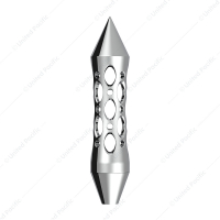 Daytona Style Spike Grip Handle With Beer Tap Adapter - Chrome