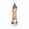 Thread-On Daytona Style Spike Gearshift Knob With LED 13/15/18 Speed Adapter - Chrome/Amber LED